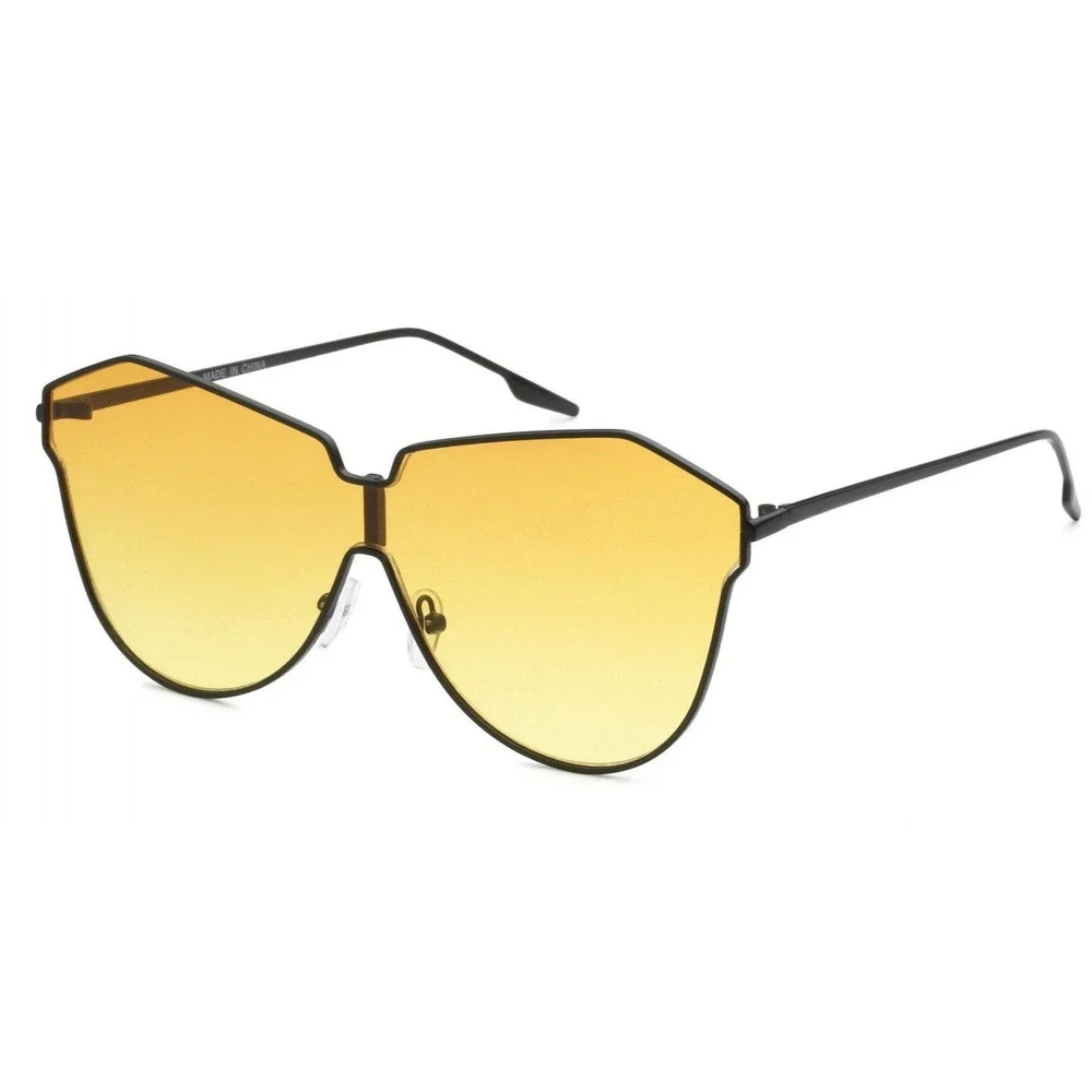 Shield Sunglasses Yellow Lens Fashion Visor Sunglasses Trendy Sun‎ Glasses Cat